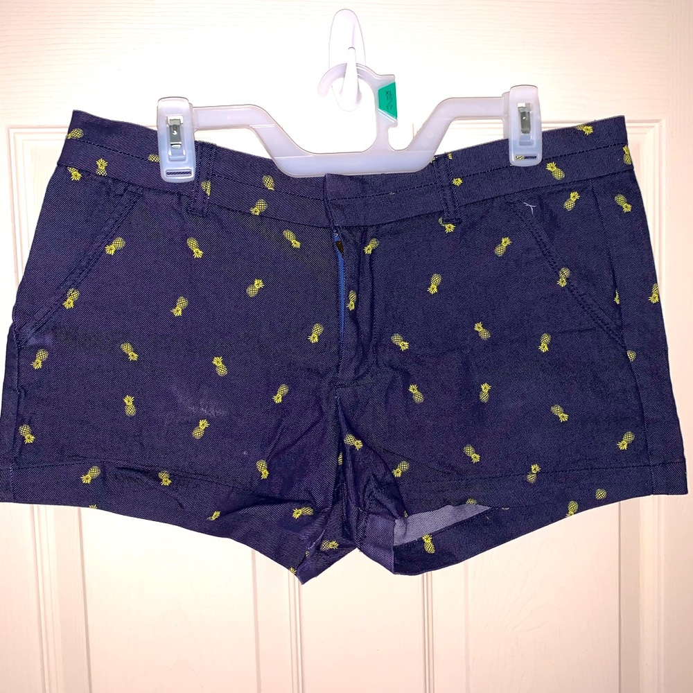 Navy Blue Pineapple Print Francesca’s shorts